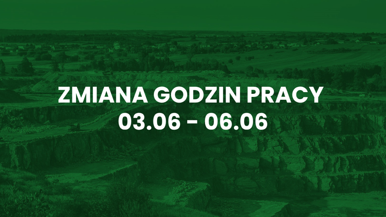 Zmiana czasu pracy 03.06.26– 06.06.26 w punktach obsługi klienta na wszystkich kopalniach